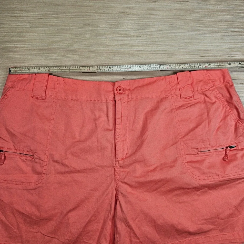 St Johns Bay‎ Cargo Shorts Women 24W Stretch Coral Stretch Pockets NEW